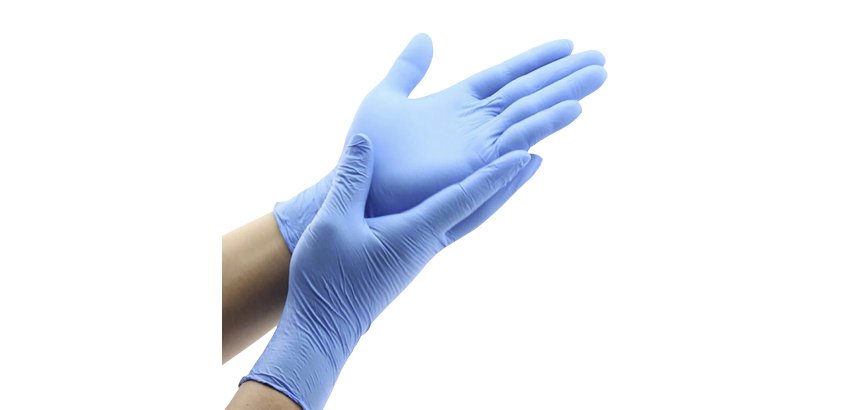 Guantes desechables de nitrilo color azul - caja de 100