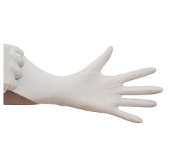Guantes desechables de látex color blanco