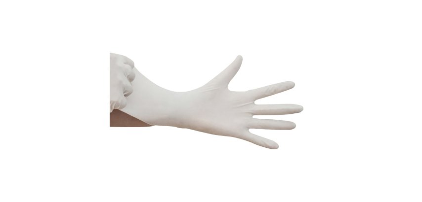 Guantes desechables de látex color blanco