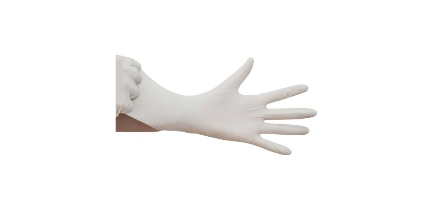 Guantes desechables de látex color blanco