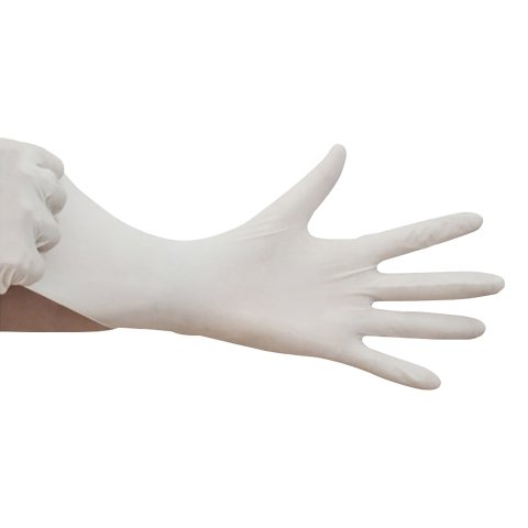 Guantes desechables de látex color blanco Talla M - caja de 100