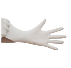 Guantes desechables de látex color blanco