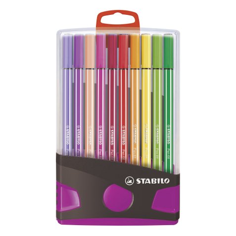 Etui viltstiften Stabilo Point 68 20 kleuren