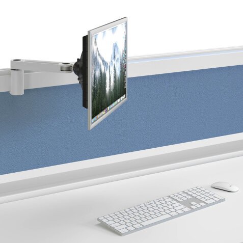 Screen support arm for acoustic desk screen with frame Ecla 