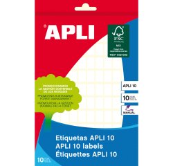 Etiquetas 8 x 12 mm Blancas Apli 1632