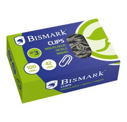 Clips niquelados nº3 43 mm Caja de 100