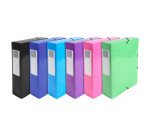 Boîte de classement Idérama en carte pelliculée 7/10e - dos 8 cm - couleurs assorties