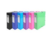 Boîte de classement Idérama en carte pelliculée 7/10e - dos 8 cm - couleurs assorties
