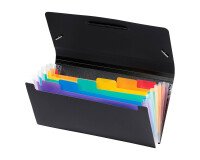 Sorteermap plastic formaat cheque 6 verdelingen Rainbow Viquel