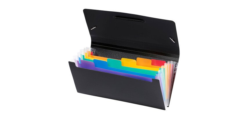 Plastic check format sorter 6 tabs Rainbow Class Viquel