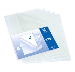 Chemise coin Viquel A4 polypropylène grainé 13/100e - Paquet de 25