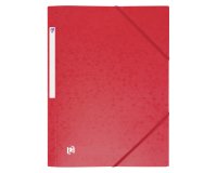 Chemises à élastique en carton au format A4 - Dos 2 à 3 cm - Oxford - rouge