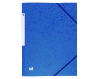 Chemises à élastique en carton au format A4 - Dos 2 à 3 cm - Oxford - bleu