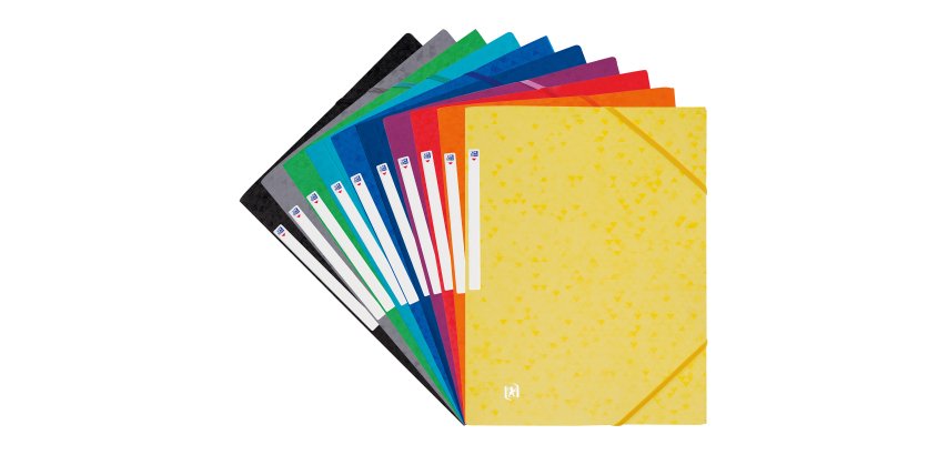 Eckspannmappe A4 + Etikett 5/10 350 g aus Wellpappe