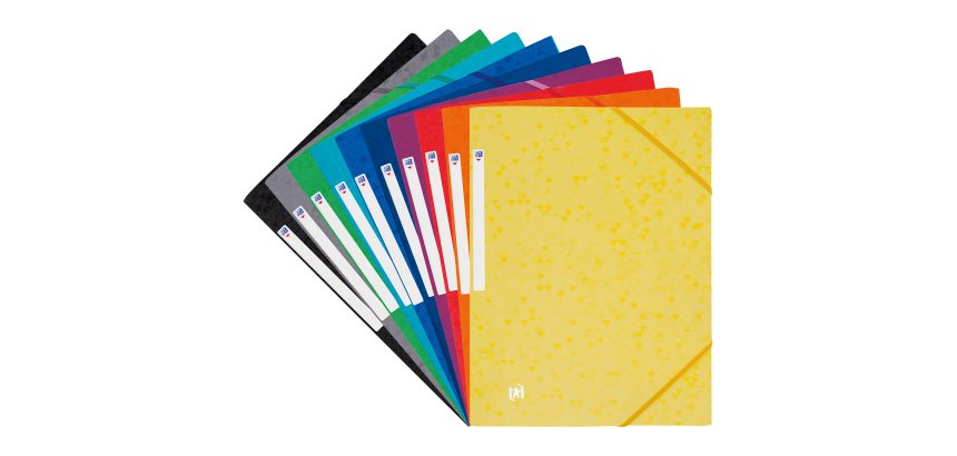 Chemises à élastique en carton au format A4 - Dos 2 à 3 cm - Oxford