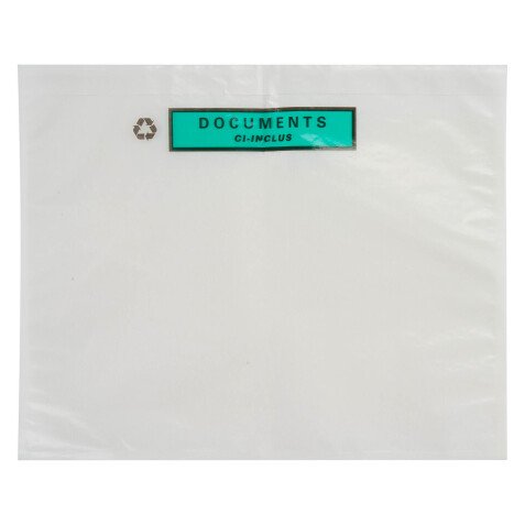 Self-adhesive sleeves documents "documents ci-inclus" 100% recyclable 320 x 250 mm - box of 250