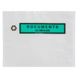 Pochette adhésive porte-document  "documents ci-inclus"  162 x 120 mm - Boîte de 250