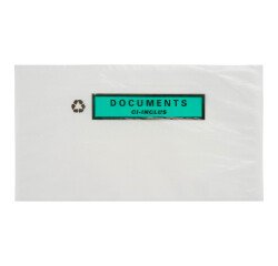 Self-adhesive sleeves documents "documents ci-inclus" 100% recyclable 228 x 120 mm - box of 250