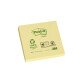 Notes repositionnables jaune recyclées Post-it 76 x 76 mm - bloc de 100 feuilles