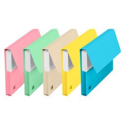 VIP, pack of 50 folders, A4, pastel colours