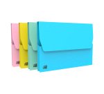 Chemise pochette à soufflet carte Oxford 24 x 32 cm couleur pastel - Paquet de 50