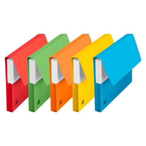 Subcarpeta canguro con fuelle Oxfors colores vivos A4 paquete de 50 surtidos