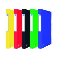 Chemise box carte EUROFOLIO+ Oxford 24 x 32 cm dos 2,5 cm couleurs assorties