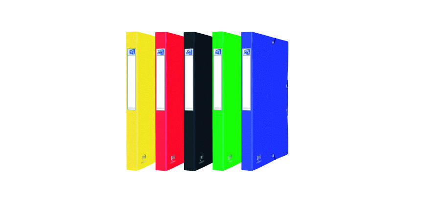 Chemises Eurobox carte lustrée couleurs assorties Oxford - 2,5 cm