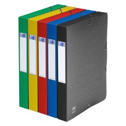 Chemise box carte EUROFOLIO+ OXFORD 24 x 32 cm dos 4 cm couleurs assorties