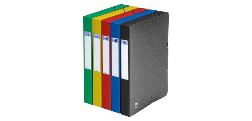 Chemise box Oxford Eurobox 24 x 32 cm dos 6 cm - couleurs assorties