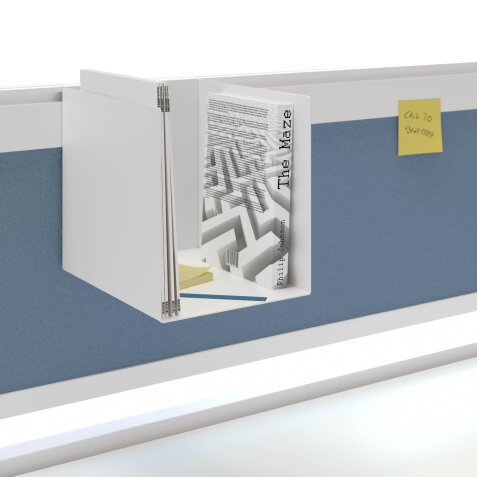 Magazine holder for acoustic desk screen with frame Ecla 