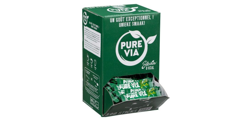 Sugar substitute Pure Via - Dispensing box of 300 sticks 
