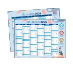 Calendrier semestriel mural 2026 - 32 x 42 cm - Maxiburo