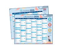 Calendrier semestriel mural 2026 - 32 x 42 cm - Maxiburo