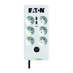 Stekkerblok Eaton Protection Box 6 stopcontacten + 2 USB-poorten