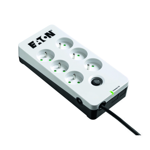 Regleta con limitador de tensión Eaton Protection Box 6