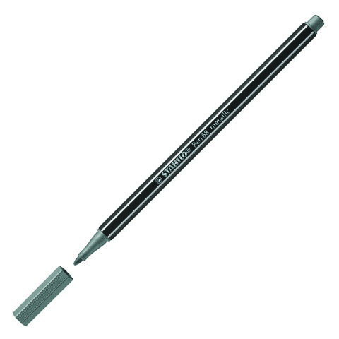Rotulador Stabilo pen 68 metallic color plata