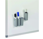 Cubiletes portarrotuladores magnético color gris  - Paquete de 4 