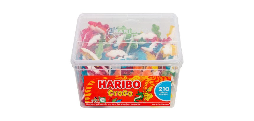 Bonbons crocodiles Haribo - Boîte de 1,1 kg