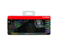 Rotulador STABILO pen 68 metallic - Estuche metal de 8
