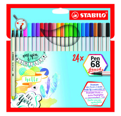 Rotulador Stabilo pen 68 brush punta pincel - Estuche de 24