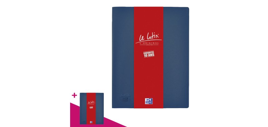 Protège-documents Oxford Le Lutin PVC opaque A4 20 pochettes - 40 vues - bleu