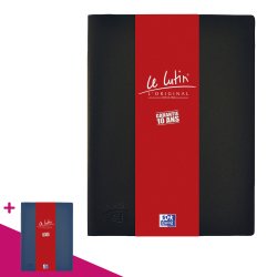 Ondoorzichtige documentbeschermers "Le Lutin" klassiek Elba zwart 40 hoesjes