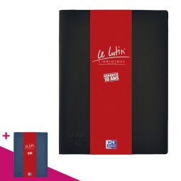 Non-transparent document protectors Le Lutin classic Elba black 50 sleeves