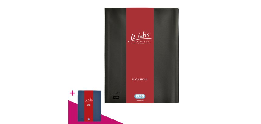 Protège-documents Oxford Le Lutin Classique PVC opaque A4 20 pochettes - 40 vues - noir