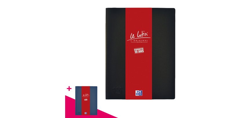 Protège-documents Oxford Le Lutin PVC A4 noir - 80 pochettes - 160 vues