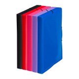 Chemise box polypropylène personnalisable 24 x 32 cm dos 3 cm couleurs assorties
