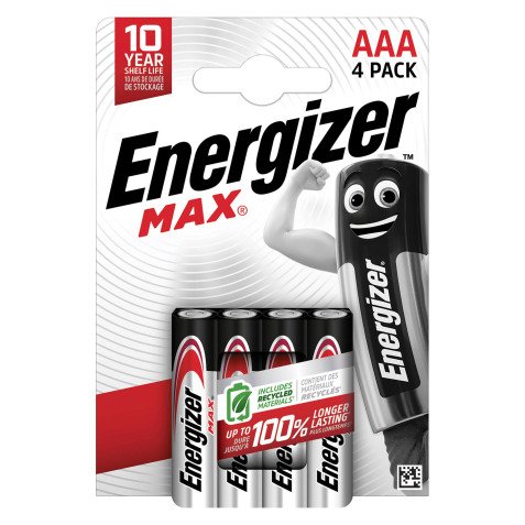 Pilas LR03 AAA Energizer Max - Blister de 4