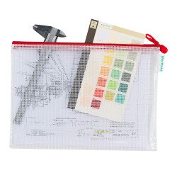Bolsas de documentos Tarifold A4 reforzados con cremallera Colores surtidos -Paquete de 8 Bolsas
