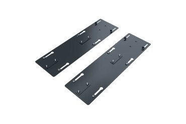 Jeu platines coulissantes pour pied intermédiaire ECLA pôle de 4 bureaux - finition anthracite